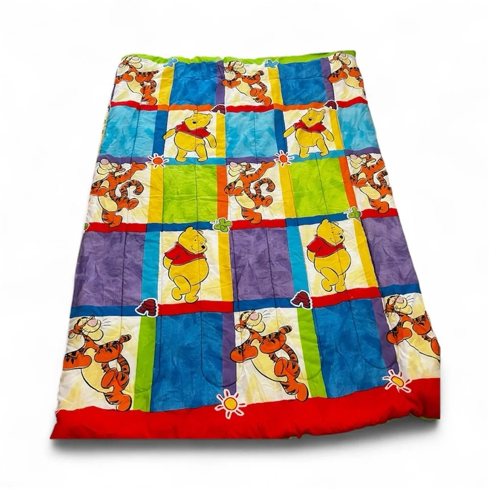 Vintage 90s Disney Winnie The Pooh Tigger Twin Comforter Reversible Bright